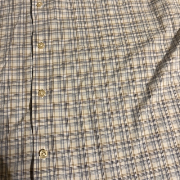 Peter Millar Blue and White Plaid Button Down Shirt - Picture 2 of 7